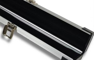 Aluminium Koffer Silber für 3/4-geteilte Queues offen
