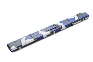Flickwerk Lederkoffer Blau Camouflage für 3/4-geteilte Queues zu